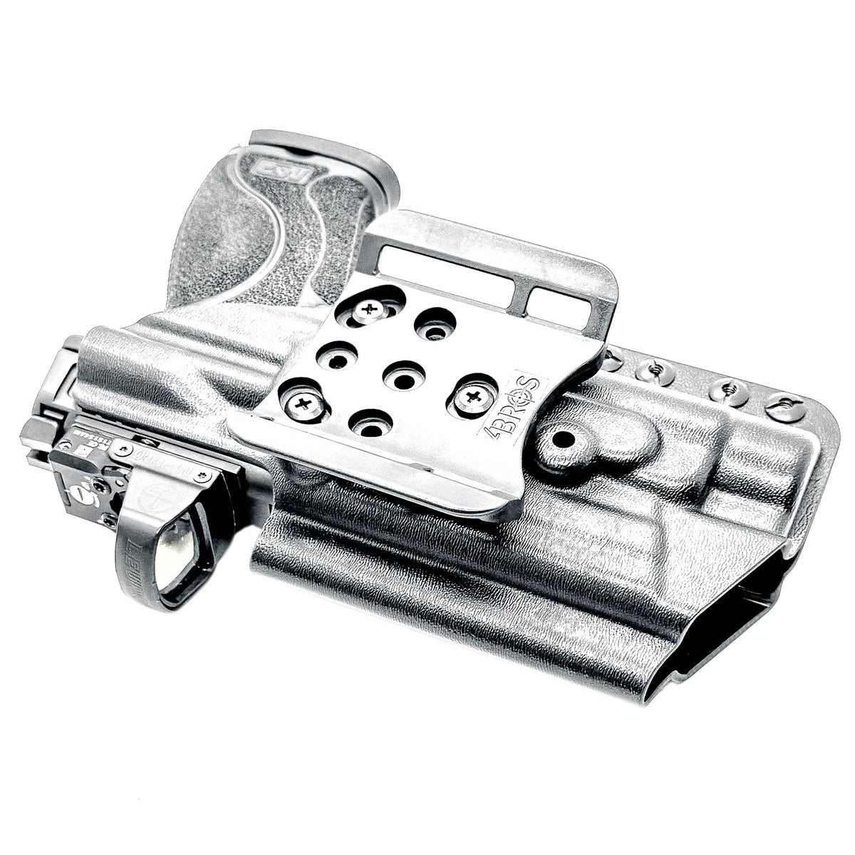 For the best OWB Holster for the Smith & Wesson M&P 10MM M2.0 4" pistol with thumb safety & Streamlight TLR-1 HL shop Four Brothers Holsters. Made in USA.
