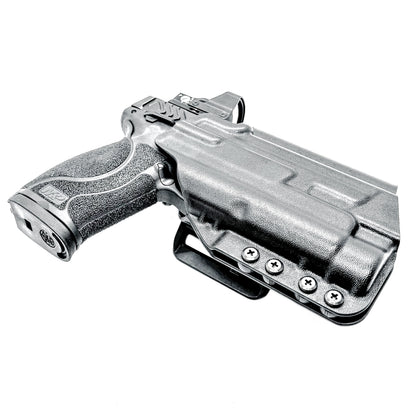 For the best OWB Holster for the Smith & Wesson M&P 10MM M2.0 4" pistol with thumb safety & Streamlight TLR-1 HL shop Four Brothers Holsters. Made in USA.