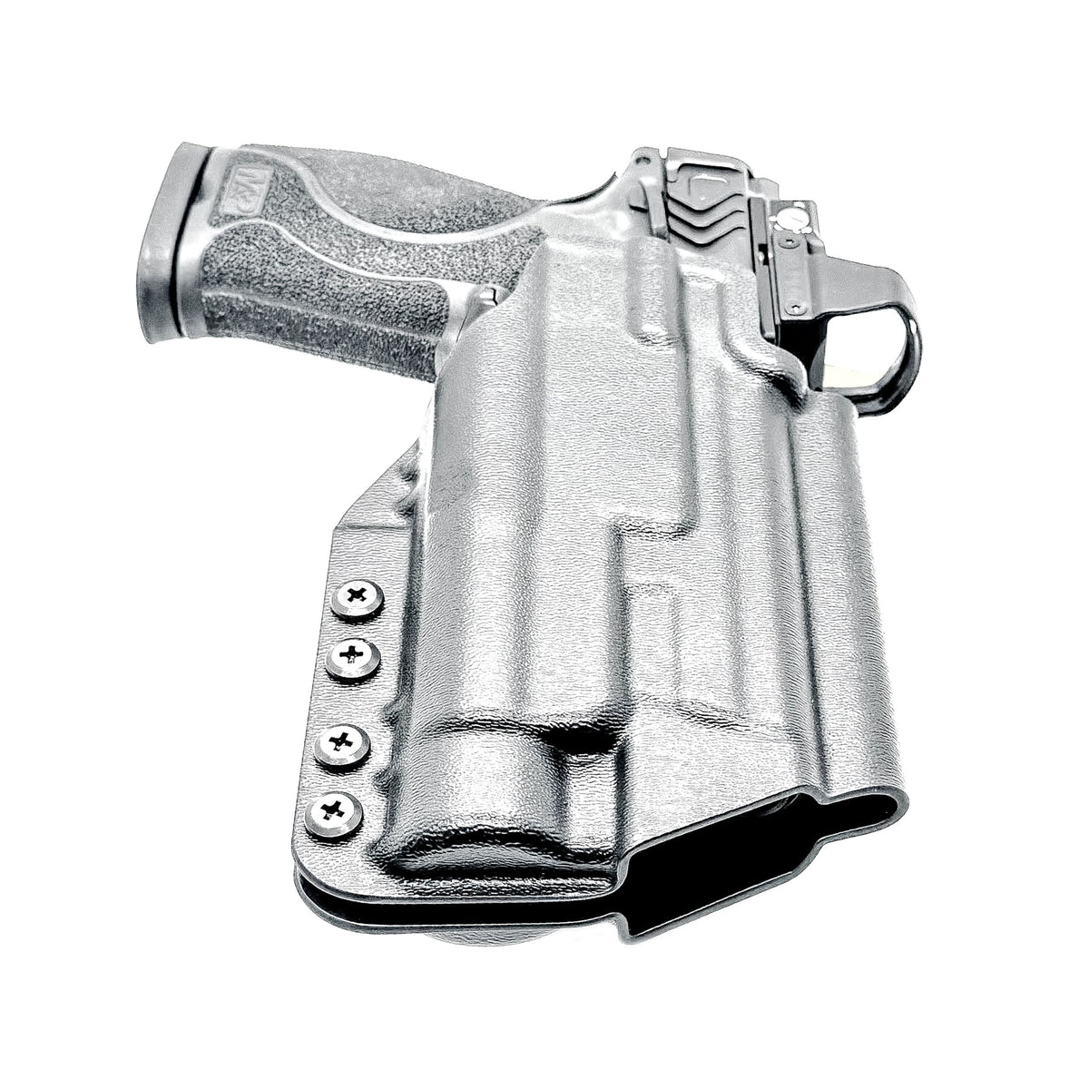 For the best OWB Holster for the Smith & Wesson M&P 10MM M2.0 4" pistol with thumb safety & Streamlight TLR-1 HL shop Four Brothers Holsters. Made in USA.