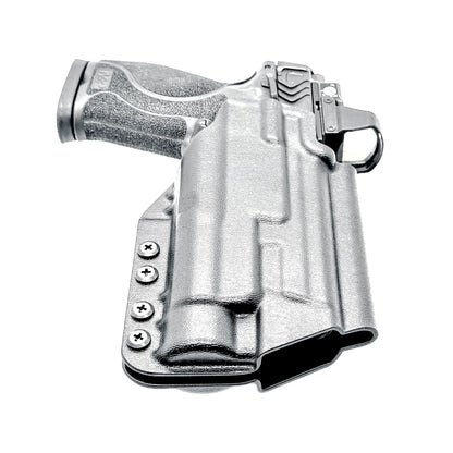 For the best OWB Holster for the Smith & Wesson M&P 10MM M2.0 4" pistol with thumb safety & Streamlight TLR-1 HL shop Four Brothers Holsters. Made in USA.