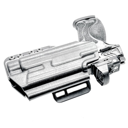 For the best OWB Holster for the Smith & Wesson M&P 10MM M2.0 4" pistol with thumb safety & Streamlight TLR-1 HL shop Four Brothers Holsters. Made in USA.