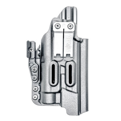 Inside Waistband (IWB AIWB) holster for Smith & Wesson M&P M2.0 10mm 5.6 Performance Center with thumb safety and TLR-1 HL, made in USA.