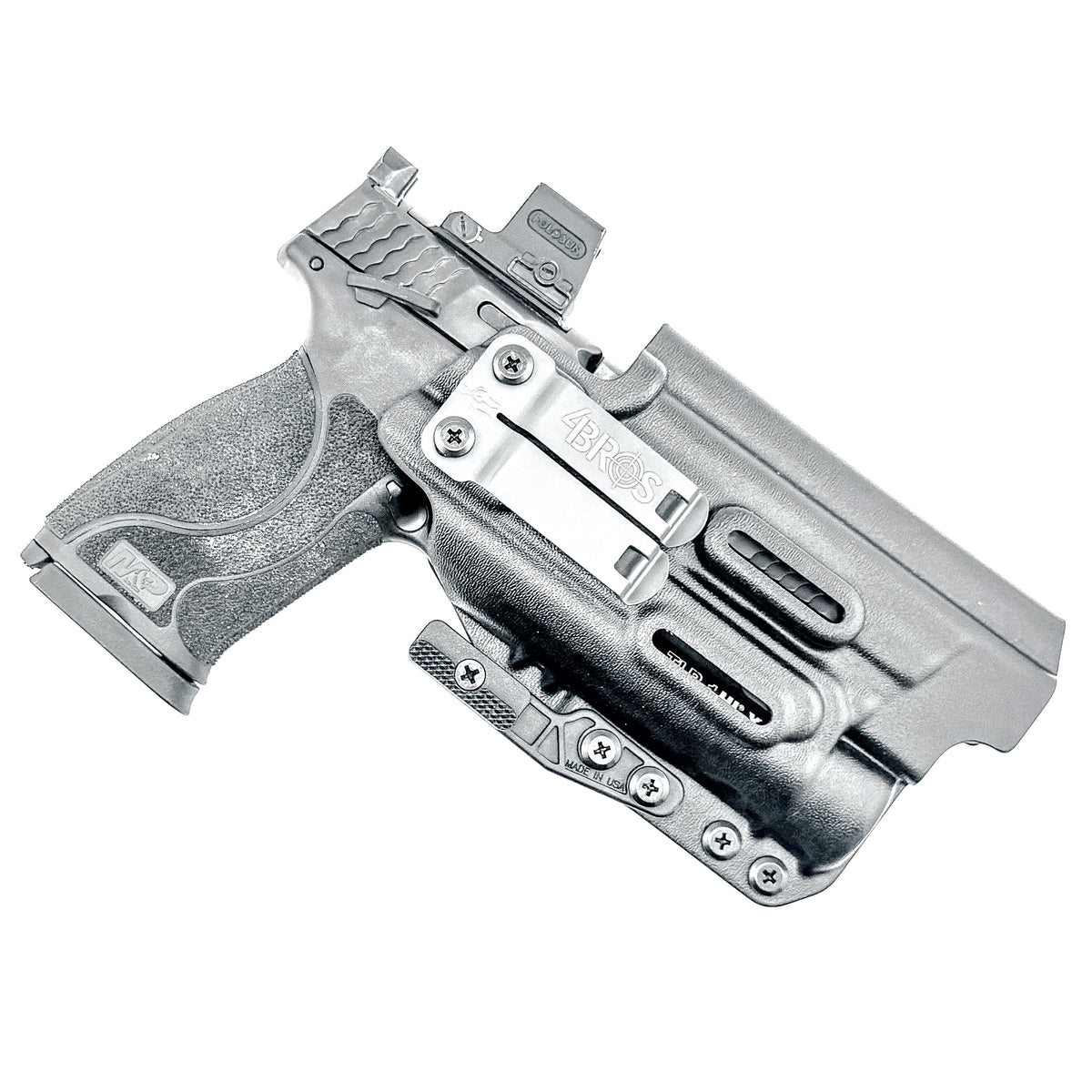 For the best Inside Waistband IWB Holster for the Smith & Wesson 5.6 10MM Performance Center pistol & Streamlight TLR-1 HL-X shop Four Brothers 4BROS Holsters.