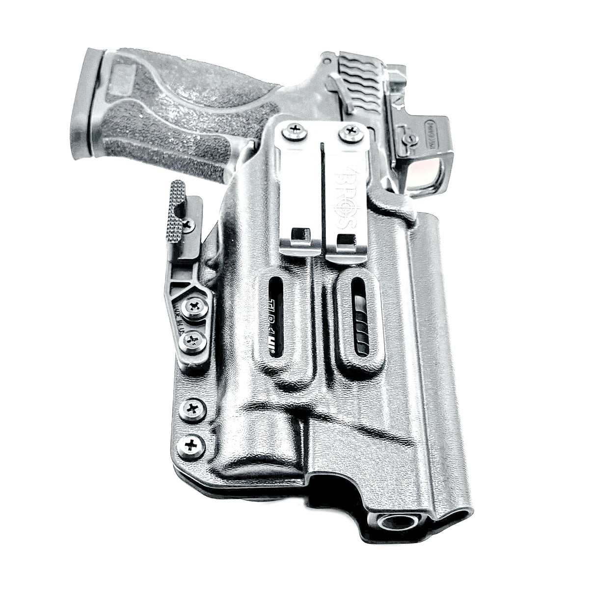 For the best Inside Waistband IWB Holster for the Smith & Wesson 5.6 10MM Performance Center pistol & Streamlight TLR-1 HL-X shop Four Brothers 4BROS Holsters.