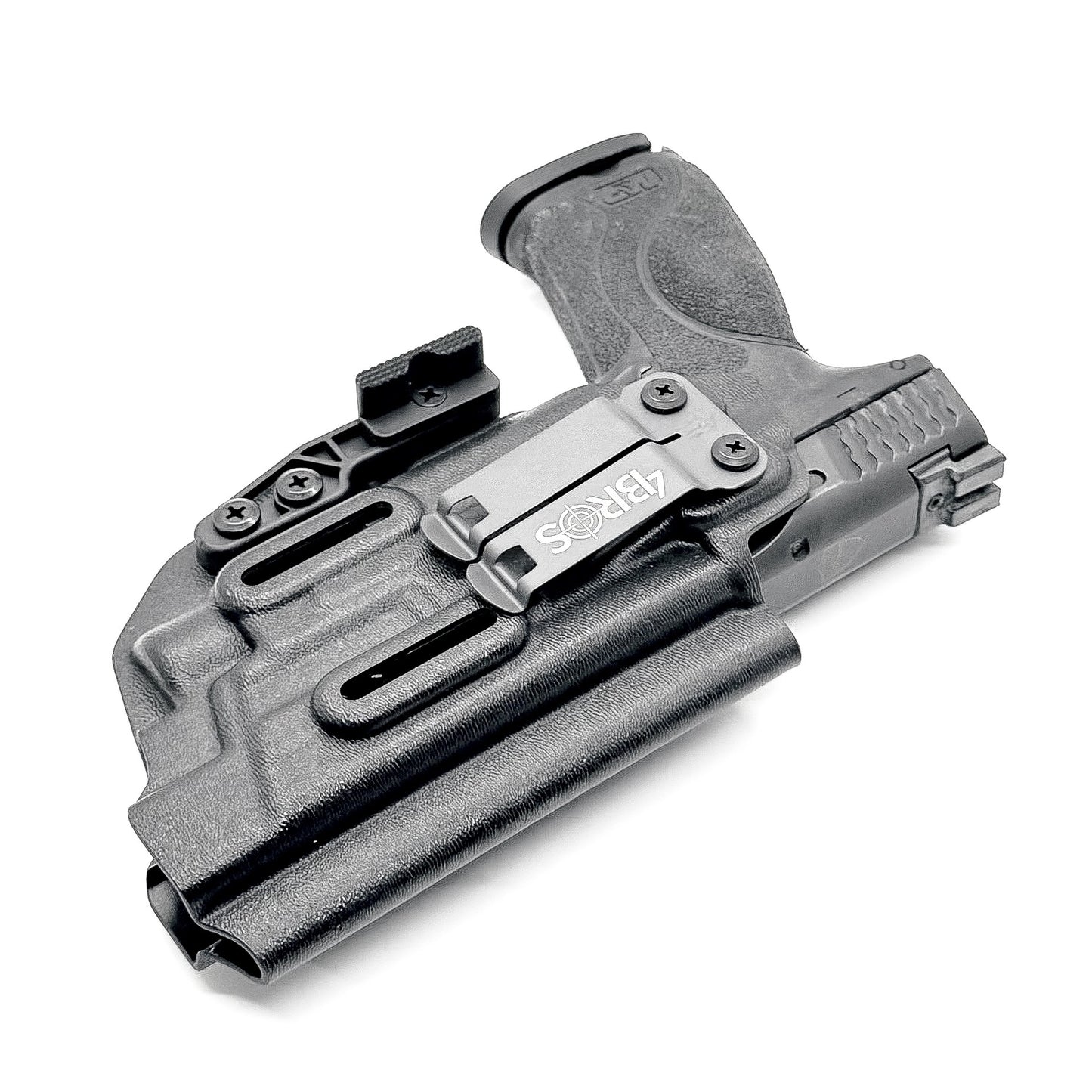 For the best IWB Inside Waistband Holster for the Smith & Wesson M&P M2.0 5" pistol & Streamlight TLR-7 A, TLR-7 X, or TLR-7 HL-X, Four Brothers Holsters.