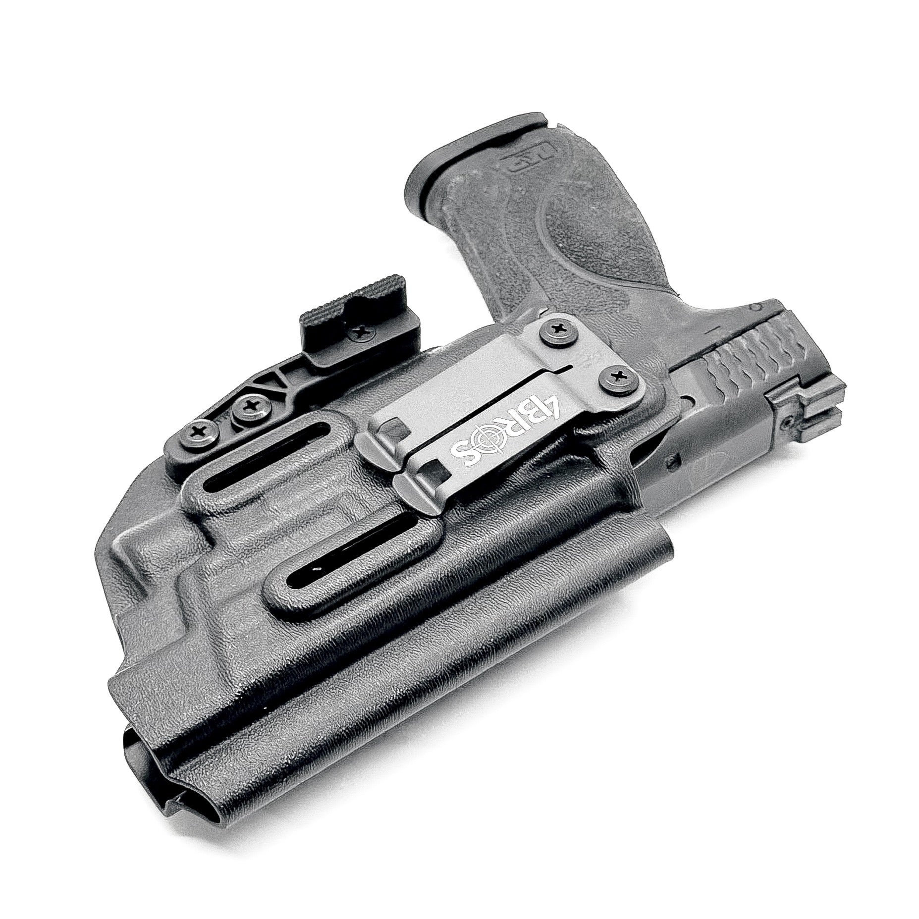 For the best IWB Inside Waistband Holster for the Smith & Wesson M&P M2.0 5" pistol & Streamlight TLR-7 A, TLR-7 X, or TLR-7 HL-X, Four Brothers Holsters.