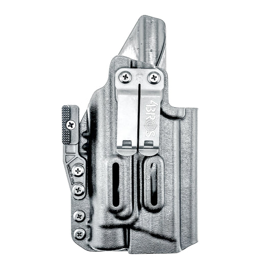 For the best Inside Waistband IWB for the Smith & Wesson M2.0 5" 9MM pistol with the Streamlight TLR-1 HL-X Kydex Holster, shop Four Brothers 4BROS Holsters.