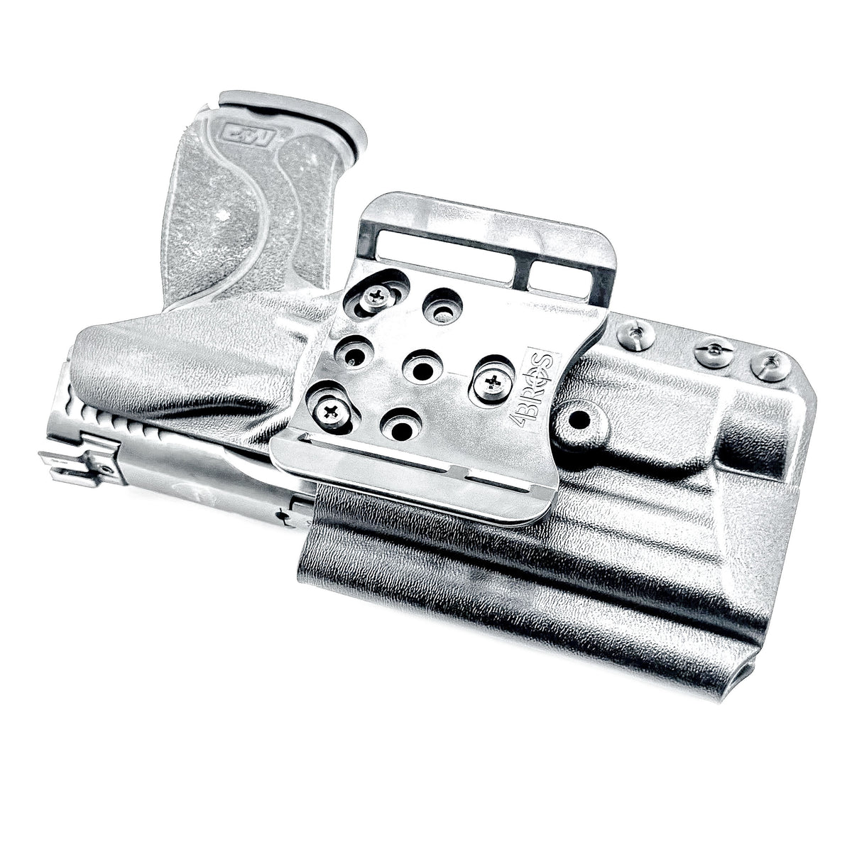 For the best Outside Waistband OWB holster for the Smith & Wesson M2.0 5" 9MM pistol with the Streamlight TLR-1 HL-X shop Four Brothers 4BROS Holsters.
