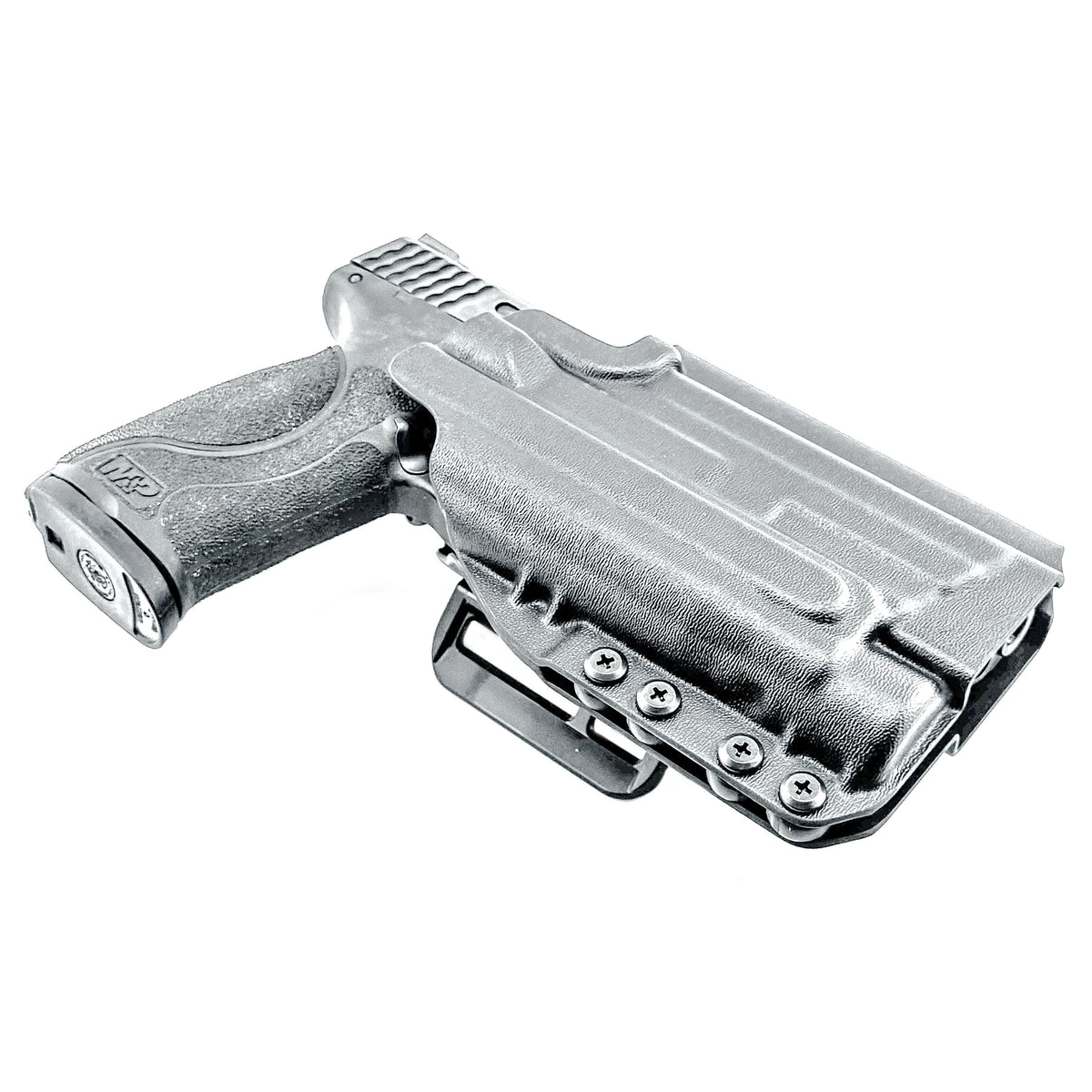 For the best Outside Waistband OWB holster for the Smith & Wesson M2.0 5" 9MM pistol with the Streamlight TLR-1 HL-X shop Four Brothers 4BROS Holsters.