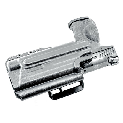 For the best Outside Waistband OWB holster for the Smith & Wesson M2.0 5" 9MM pistol with the Streamlight TLR-1 HL-X shop Four Brothers 4BROS Holsters.