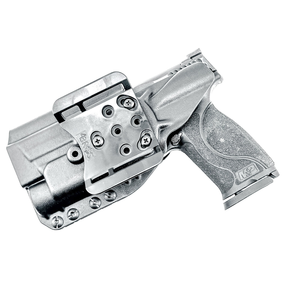 For the best Outside Waistband OWB holster for the Smith & Wesson M2.0 5" 9MM pistol with the Streamlight TLR-1 HL-X shop Four Brothers 4BROS Holsters.