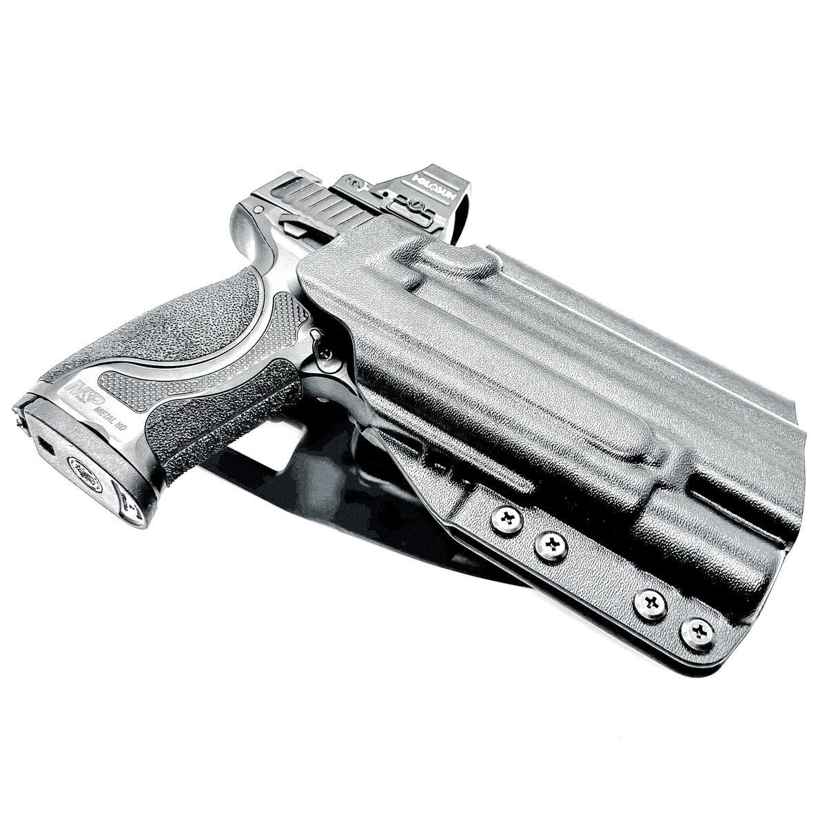 Shop the 4BROS Duty & Competition Holster for S&W M&P M2.0 Competitor & Metal HD pistols with SureFire X300 lights. Optics ready; formed using .093" Kydex.