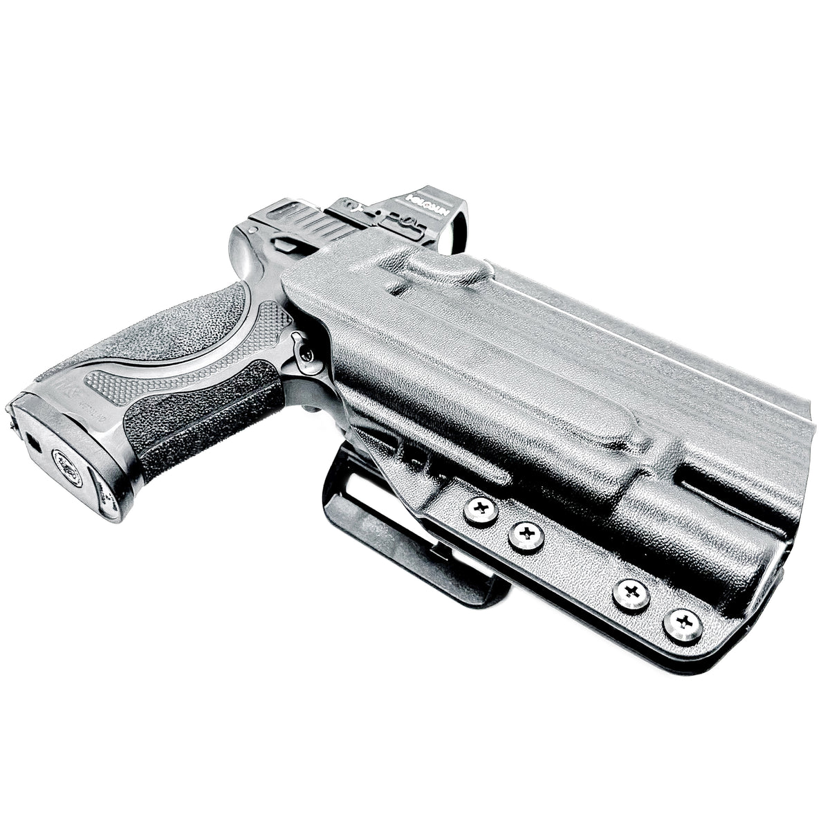 Four Brothers Holsters OWB Holster (Outside the Waistband) for the Smith & Wesson M&P M2.0 Competitor & Metal HD pistols with Surefire X300 series light.