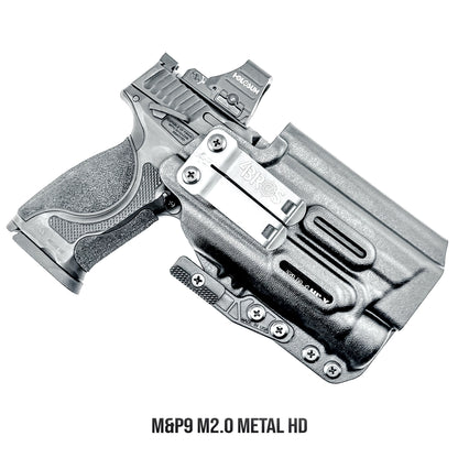 Smith & Wesson M&P M2.0 Metal HD and Streamlight TLR-1 HL-X Inside Waistband IWB holster with adjustable retention and optic compatibility.