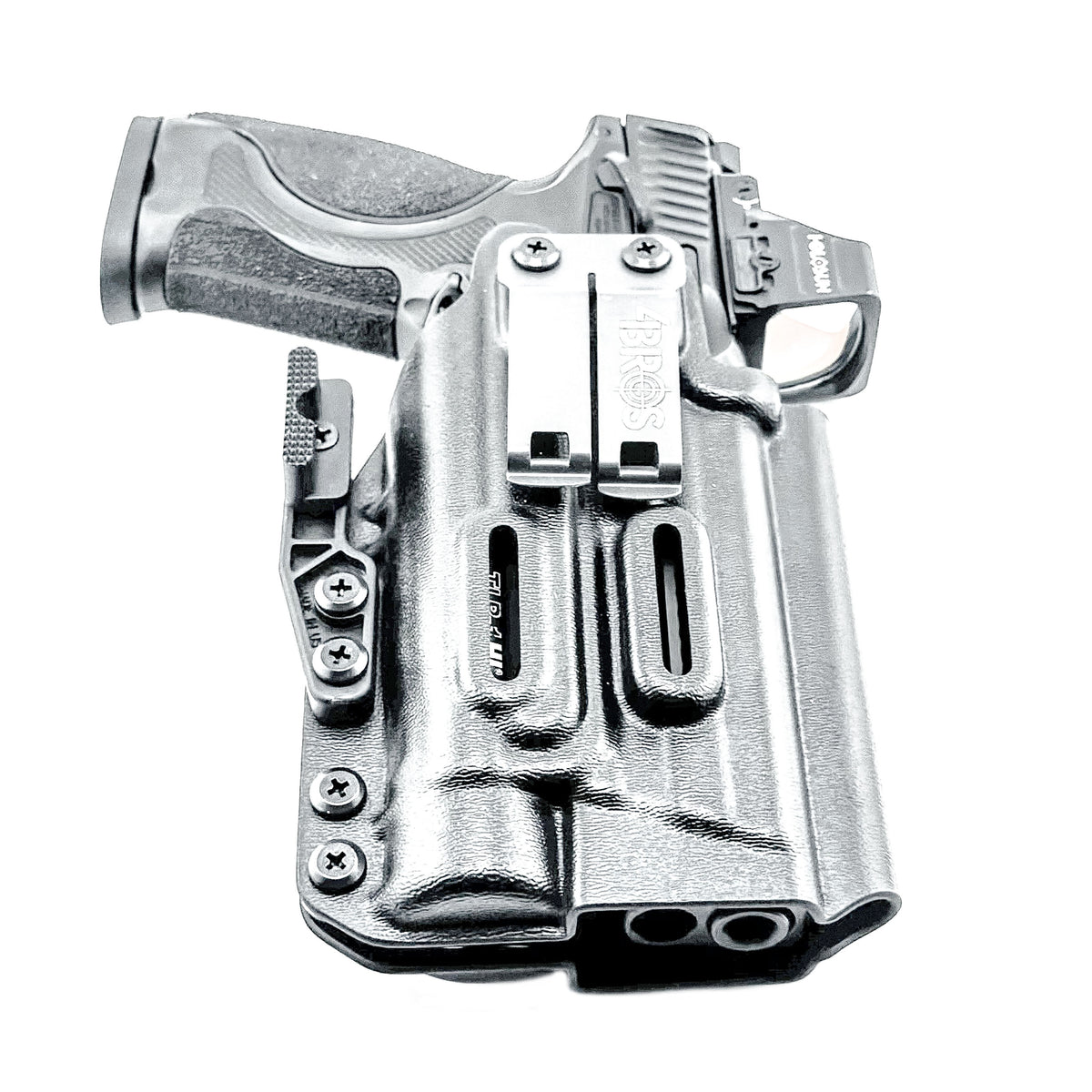 Smith & Wesson M&P M2.0 Metal HD and Streamlight TLR-1 HL-X Inside Waistband IWB holster with adjustable retention and optic compatibility.