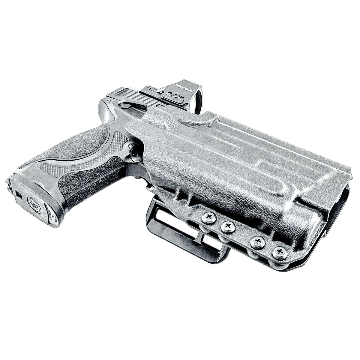 Smith & Wesson M&P M2.0 Metal HD and Streamlight TLR-1 HL-X Outside Waistband OWB holster with adjustable retention and optic compatibility.