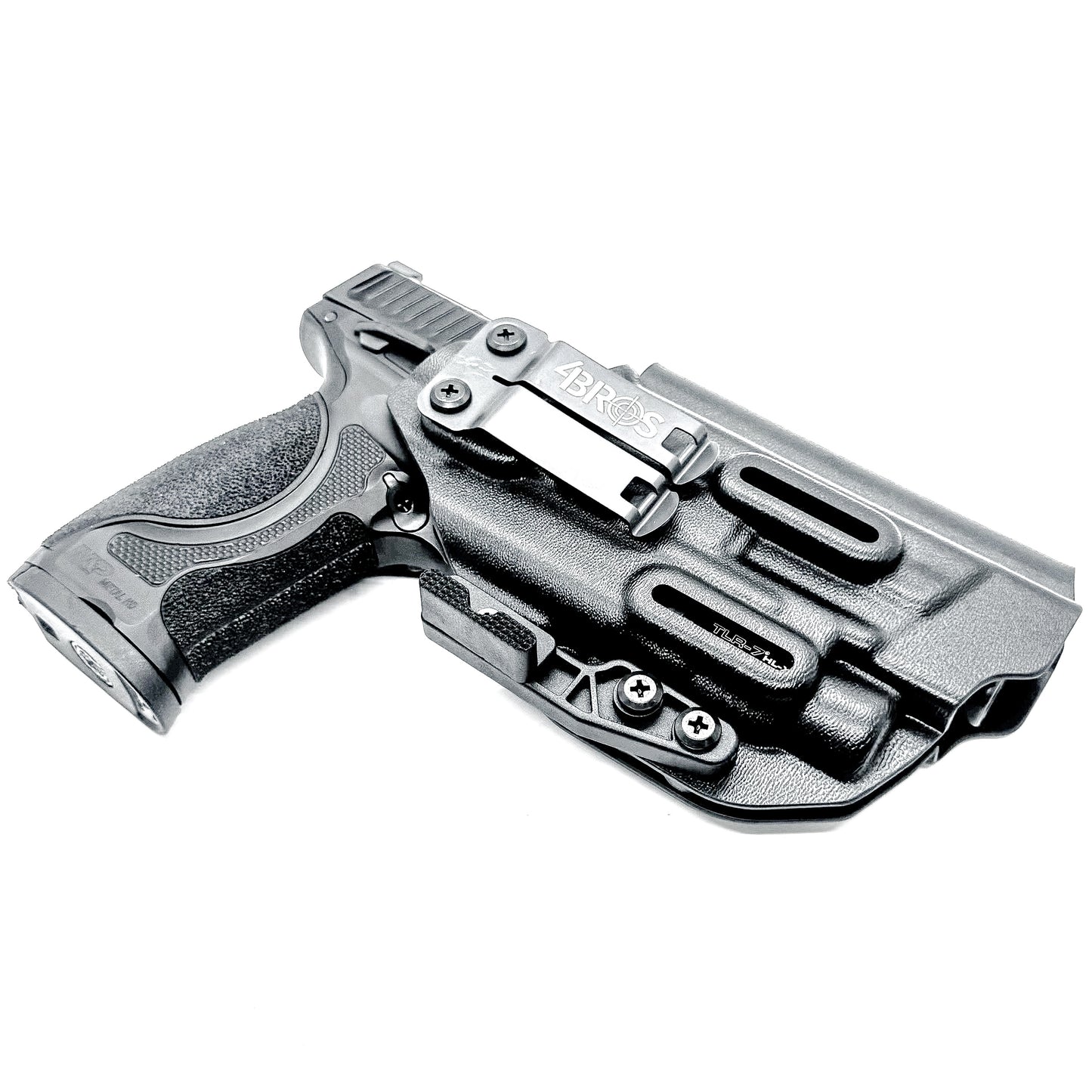 IWB Inside Waistband holster for the Smith & Wesson M&P M2.0 Metal HD with Streamlight TLR-7 A, X or HL-X in black with a DCC Monoblock and a ModWing.