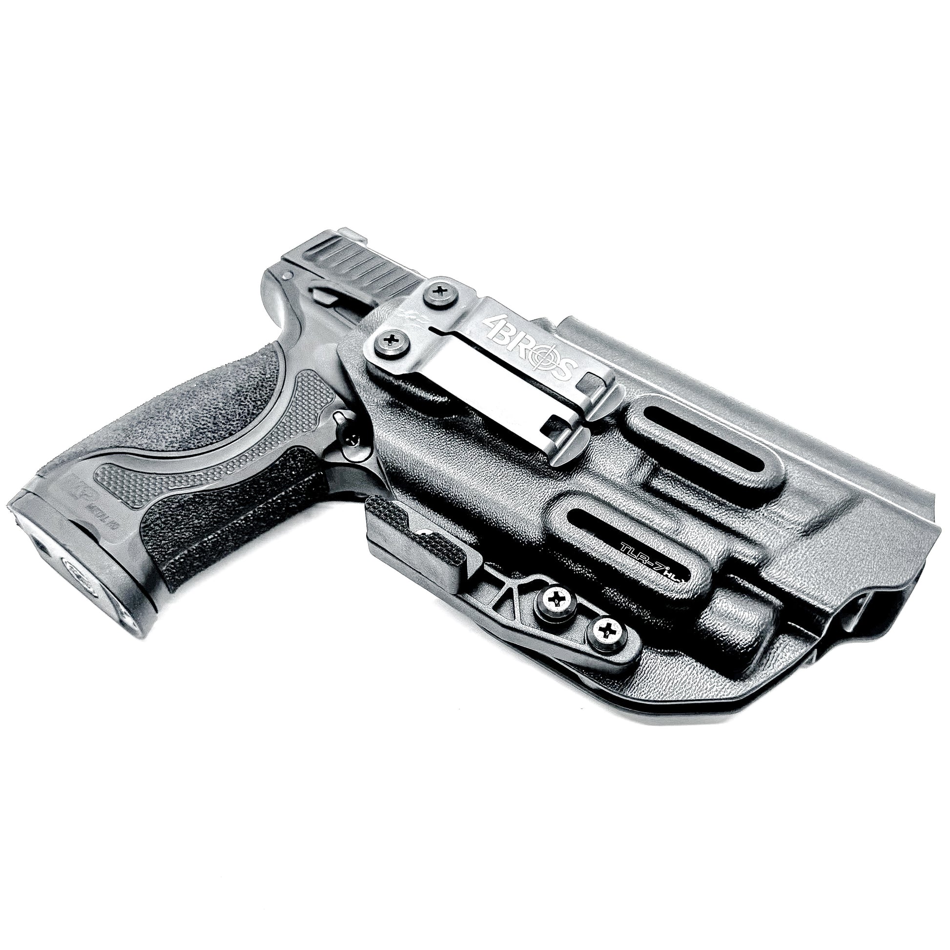 IWB Inside Waistband holster for the Smith & Wesson M&P M2.0 Metal HD with Streamlight TLR-7 A, X or HL-X in black with a DCC Monoblock and a ModWing.