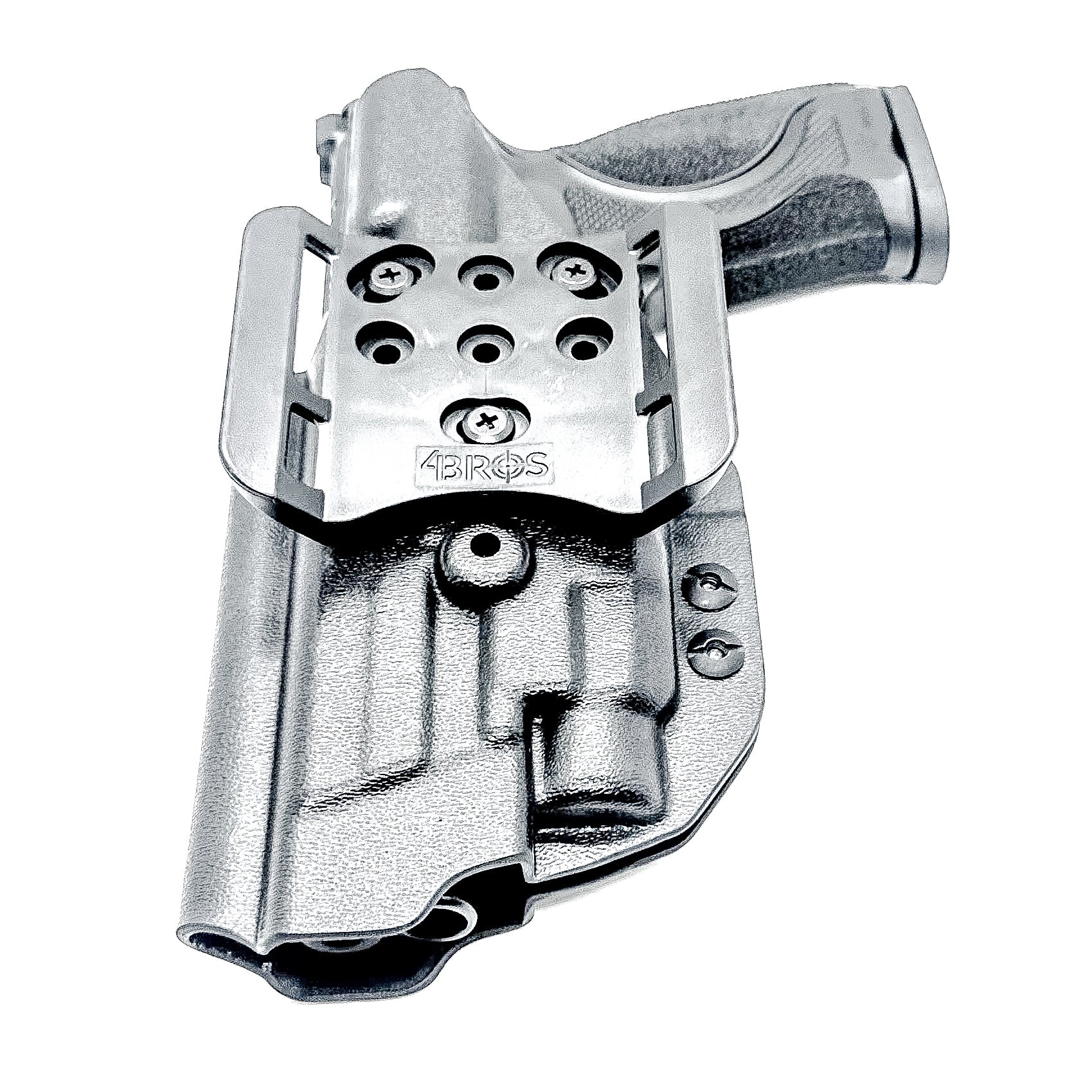 Black OWB Outside Waistband holster for the Smith & Wesson M&P M2.0 Metal HD with Streamlight TLR-7 A, X, or HL-X with a 4BROS 1.5" Belt Slide.
