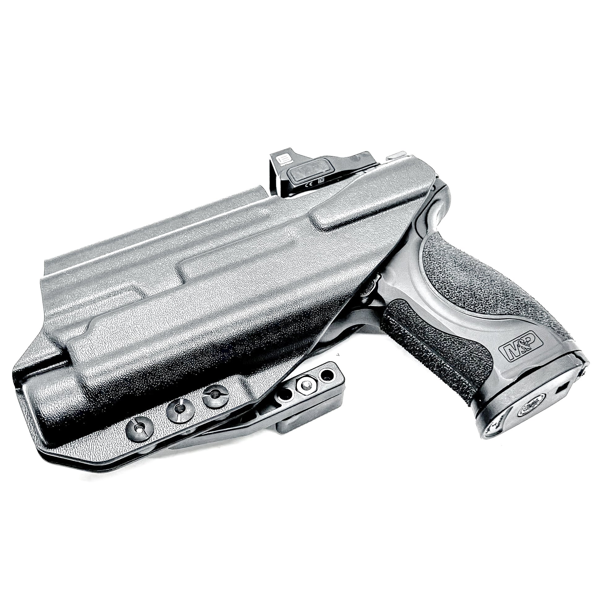 Inside Waistband IWB for the Smith & Wesson Metal 9mm 4" pistol with the Streamlight TLR-1 HL-X Kydex Holster from Four Brothers 4BROS Holsters.