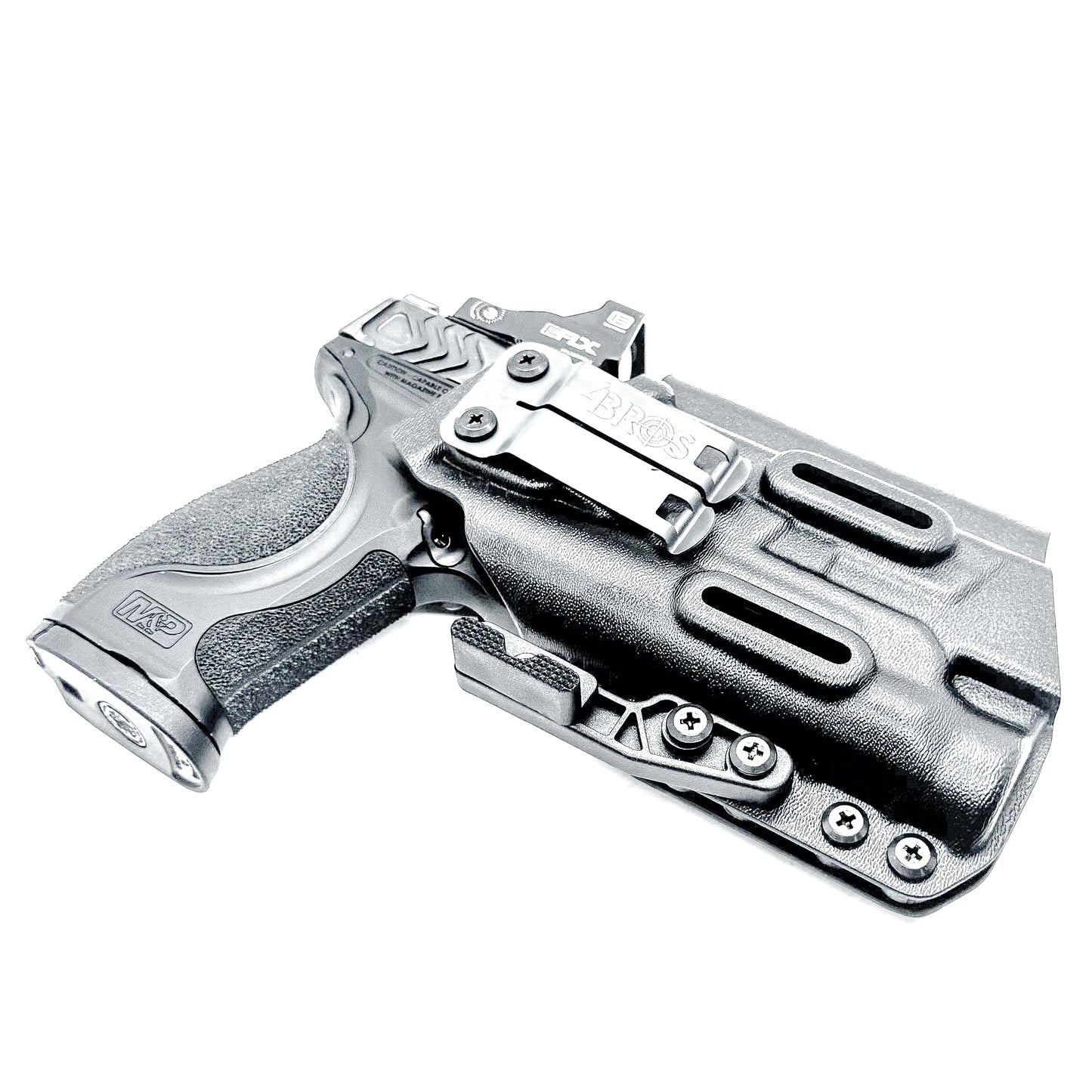 Inside Waistband IWB for the Smith & Wesson Metal 9mm 4.25" pistol with the Streamlight TLR-1 HL Kydex Holster in black with DCC Monoblock and a modwing.