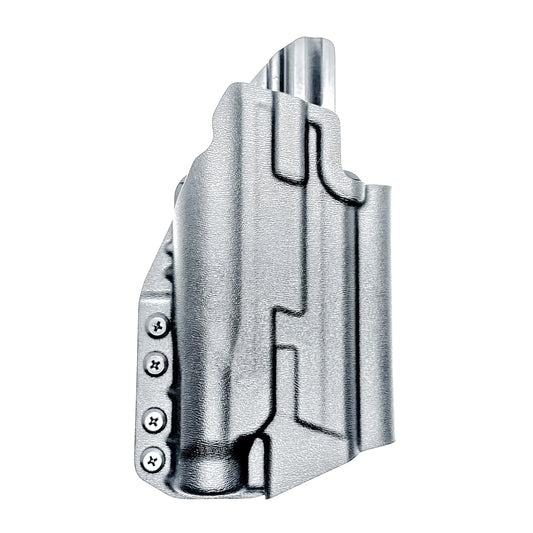 Outside Waistband OWB Kydex Holster for the Smith & Wesson M&P M2.0 4.25" Metal 9mm & Streamlight TLR-1 HL in Black with a 4Bros 1.5" Belt Slide.