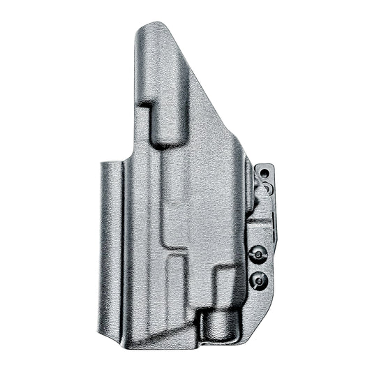 Black Inside Waistband IWB AIWB Holster for the Smith & Wesson M&P Metal 9mm 4" pistol & Streamlight TLR-7X, A or HL-X with a DCC Monoblock and a Modwing.