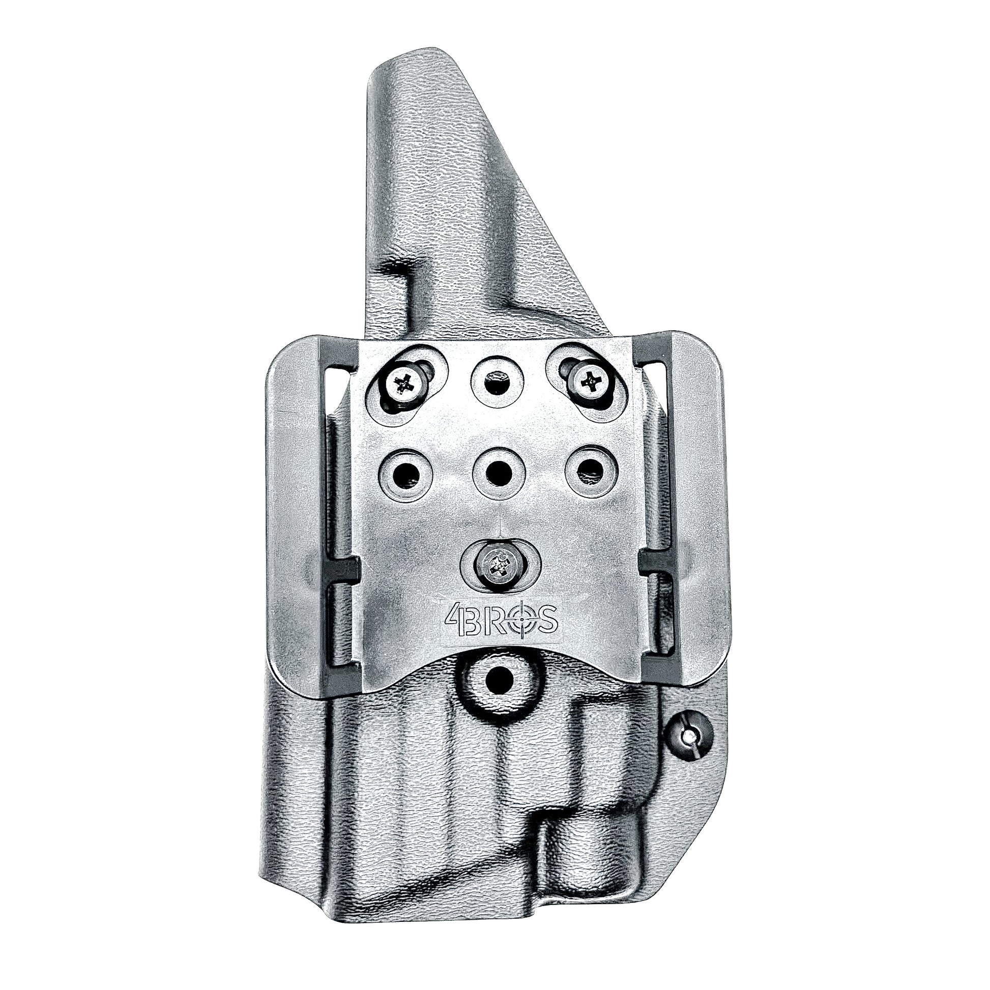 Outside Waistband Holster OWB for the Smith & Wesson M&P M2.0 4" Metal 9MM pistol & Streamlight TLR-7 A, X & TLR-7 HL-X in Black with 4BROS 1.5" Belt Slide.