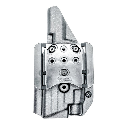 Outside Waistband Holster OWB for the Smith & Wesson M&P M2.0 4" Metal 9MM pistol & Streamlight TLR-7 A, X & TLR-7 HL-X in Black with 4BROS 1.5" Belt Slide.