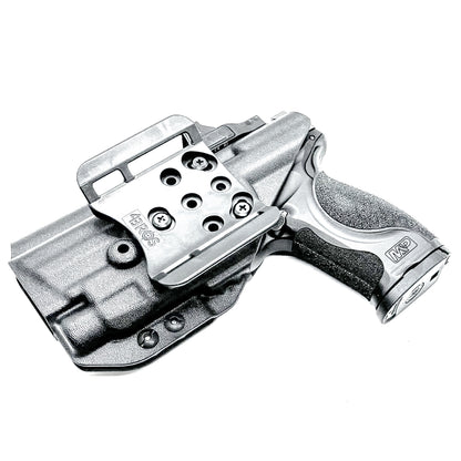 Outside Waistband Holster OWB for the Smith & Wesson M&P M2.0 4" Metal 9MM pistol & Streamlight TLR-7 A, X & TLR-7 HL-X in Black with 4BROS 1.5" Belt Slide.