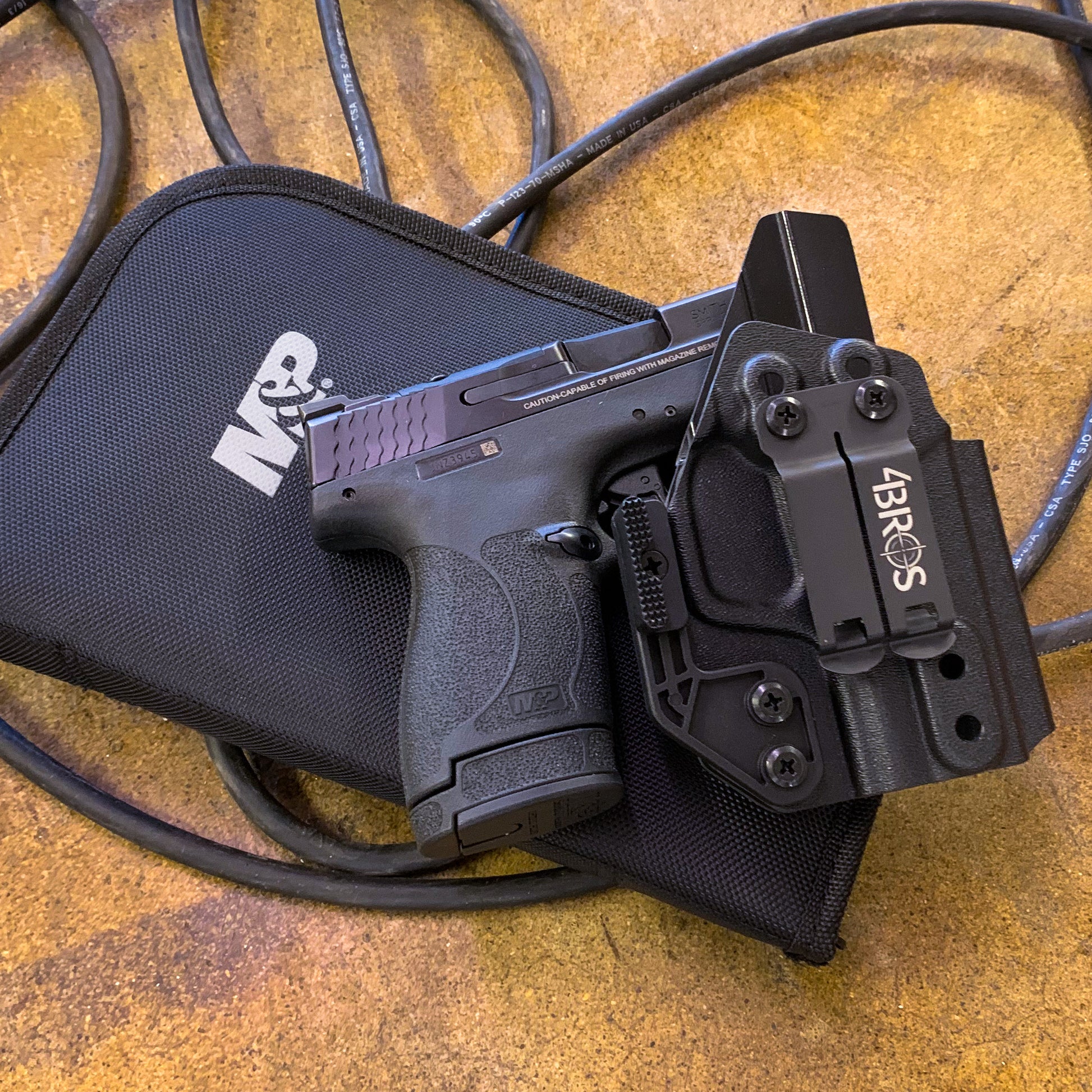 For the best, Inside Waistband IWB AIWB Kydex Holster designed to fit the Smith and Wesson S&W Shield Plus handgun, shop Four Brothers 4BROS Holsters.  