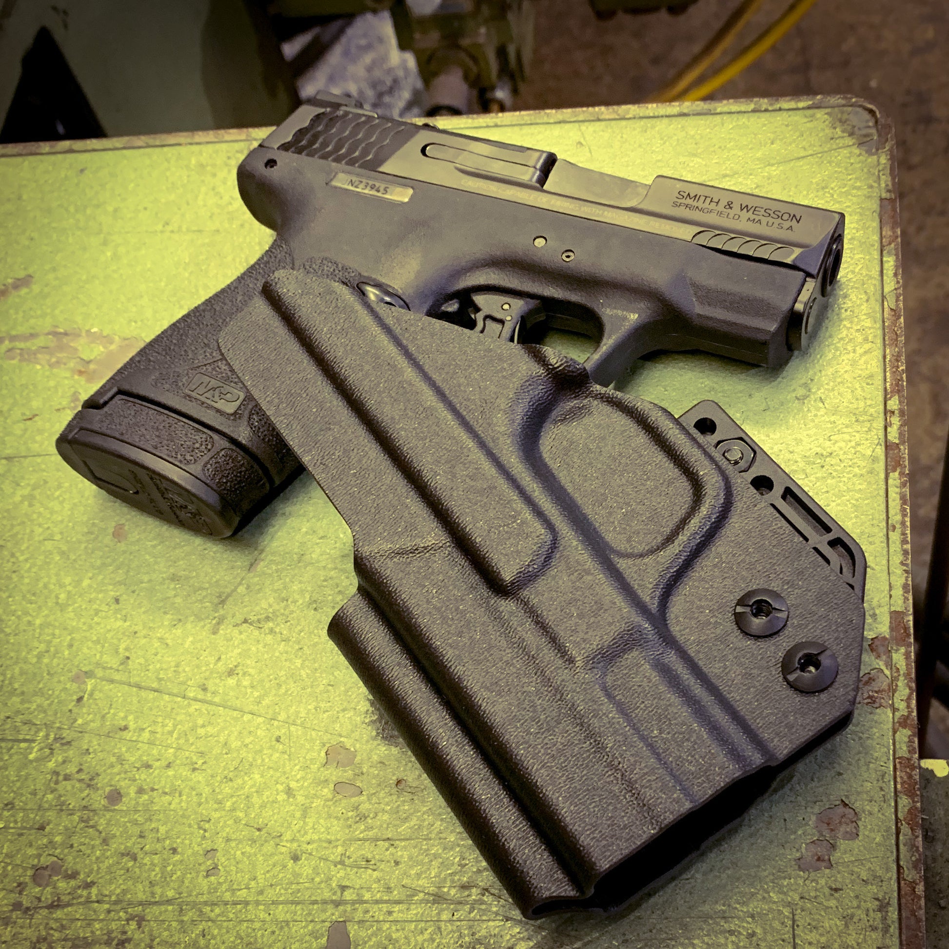 For the best, Inside Waistband IWB AIWB Kydex Holster designed to fit the Smith and Wesson S&W Shield Plus handgun, shop Four Brothers 4BROS Holsters.  