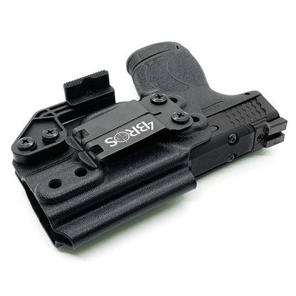 For the best, Inside Waistband IWB AIWB Kydex Holster designed to fit the Smith and Wesson S&W Shield Plus handgun, shop Four Brothers 4BROS Holsters.  