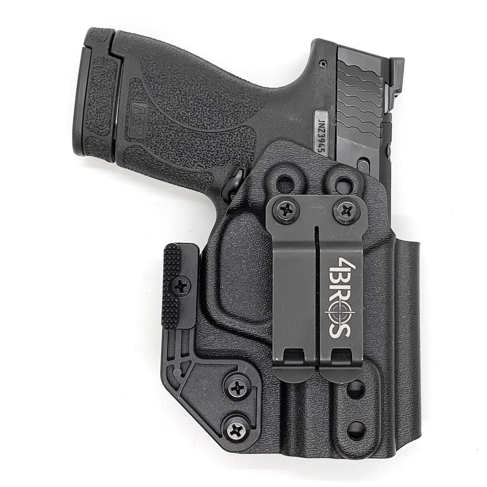 For the best, Inside Waistband IWB AIWB Kydex Holster designed to fit the Smith and Wesson S&W Shield Plus handgun, shop Four Brothers 4BROS Holsters.  