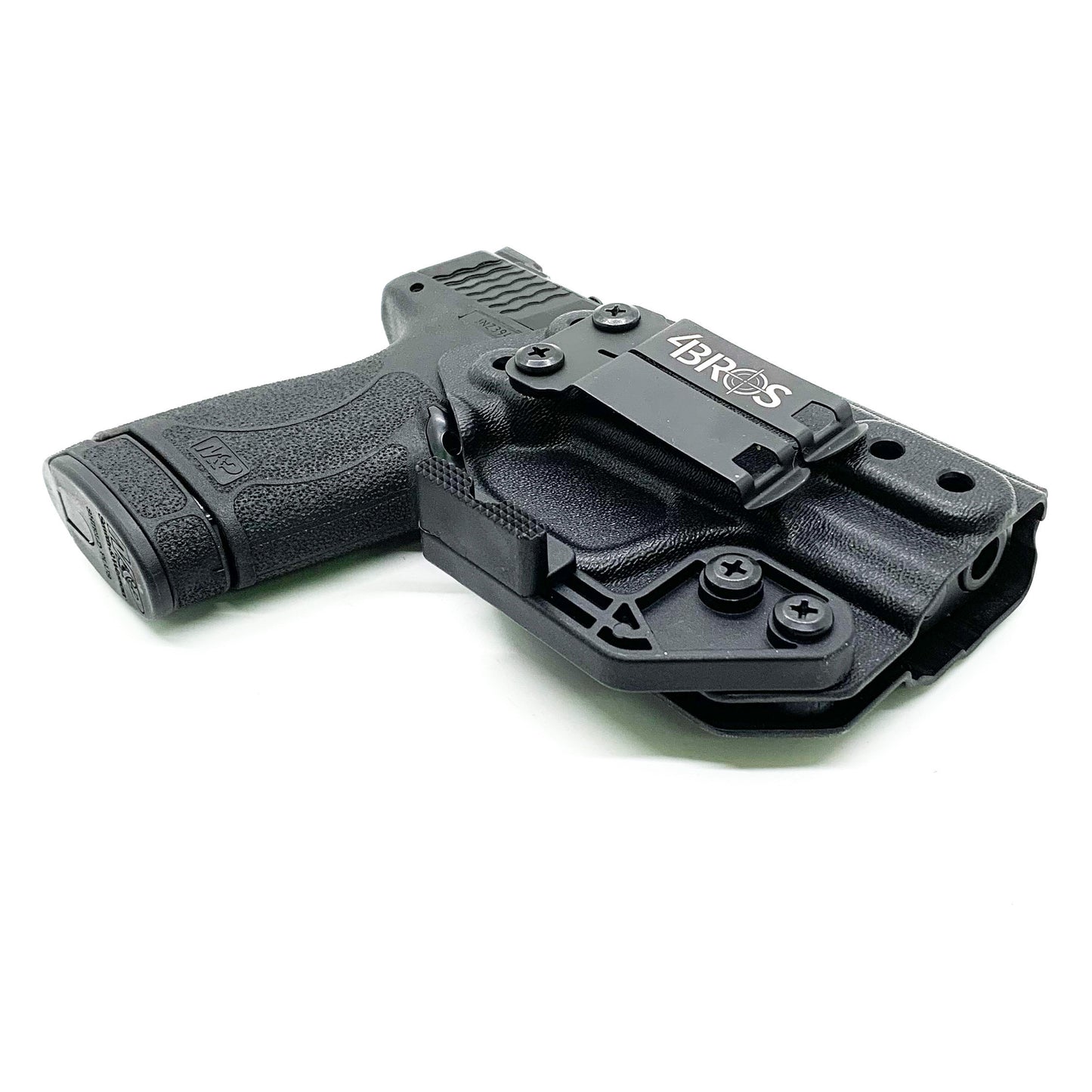 For the best, Inside Waistband IWB AIWB Kydex Holster designed to fit the Smith and Wesson S&W Shield Plus handgun, shop Four Brothers 4BROS Holsters.  