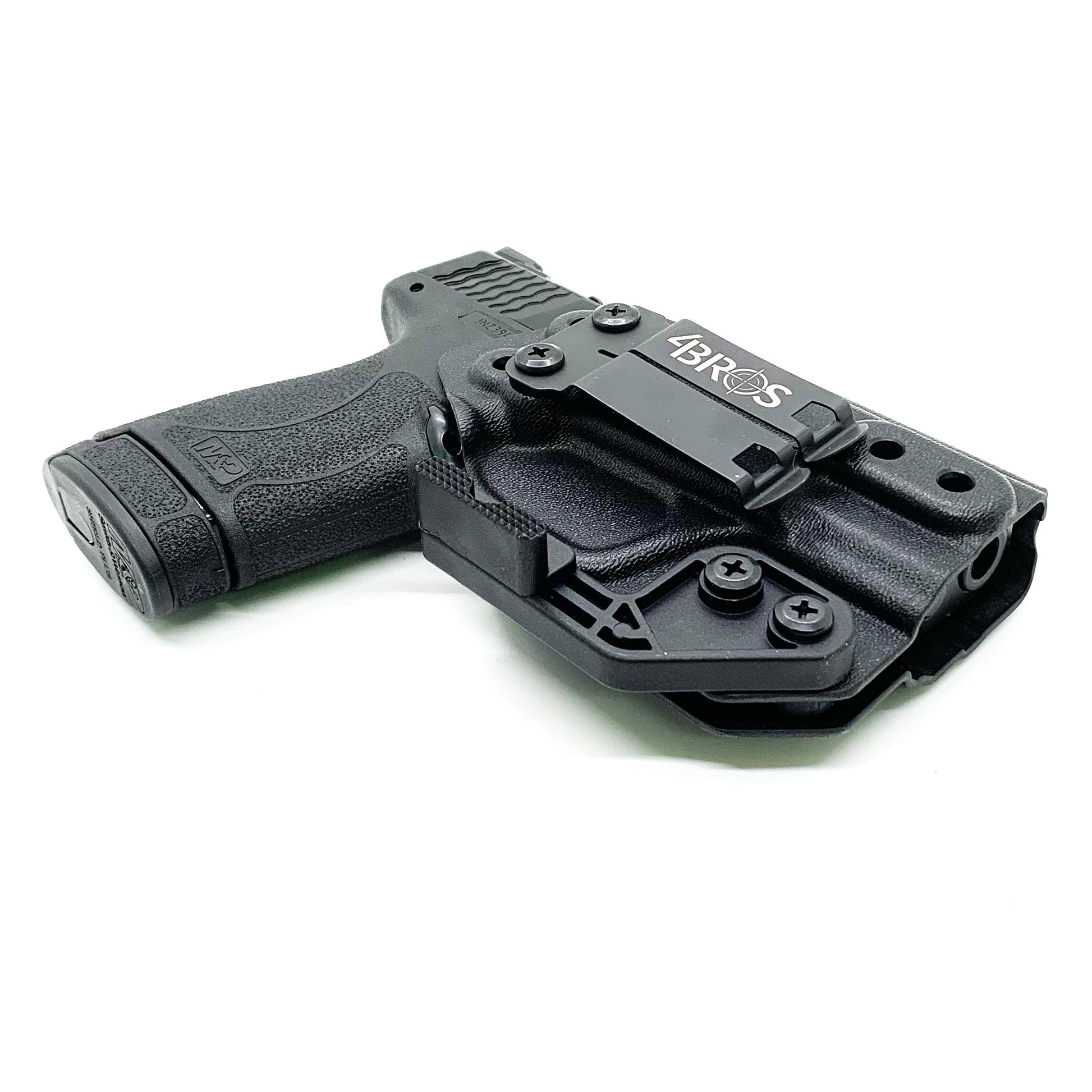 For the best, Inside Waistband IWB AIWB Kydex Holster designed to fit the Smith and Wesson S&W Shield Plus handgun, shop Four Brothers 4BROS Holsters.  