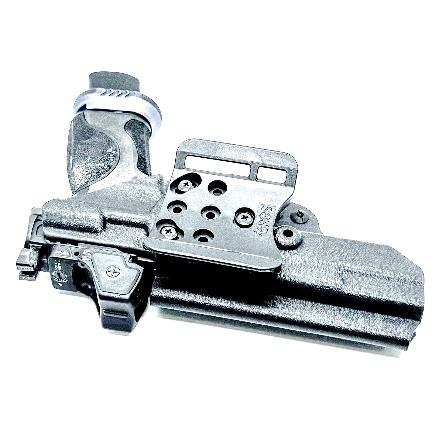 Smith & Wesson SPEC Series M&P 9 Metal M2.0 Outside Waistband Holster in Black with 4BROS Belt Slide