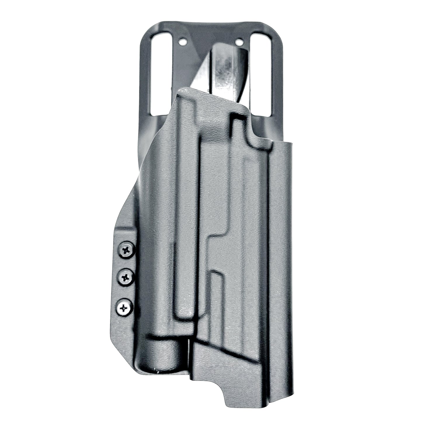 Black Duty & competition holster for Smith & Wesson SPEC Series M&P 9 Metal M2.0 with TLR-1 HL-X. Made in the USA.