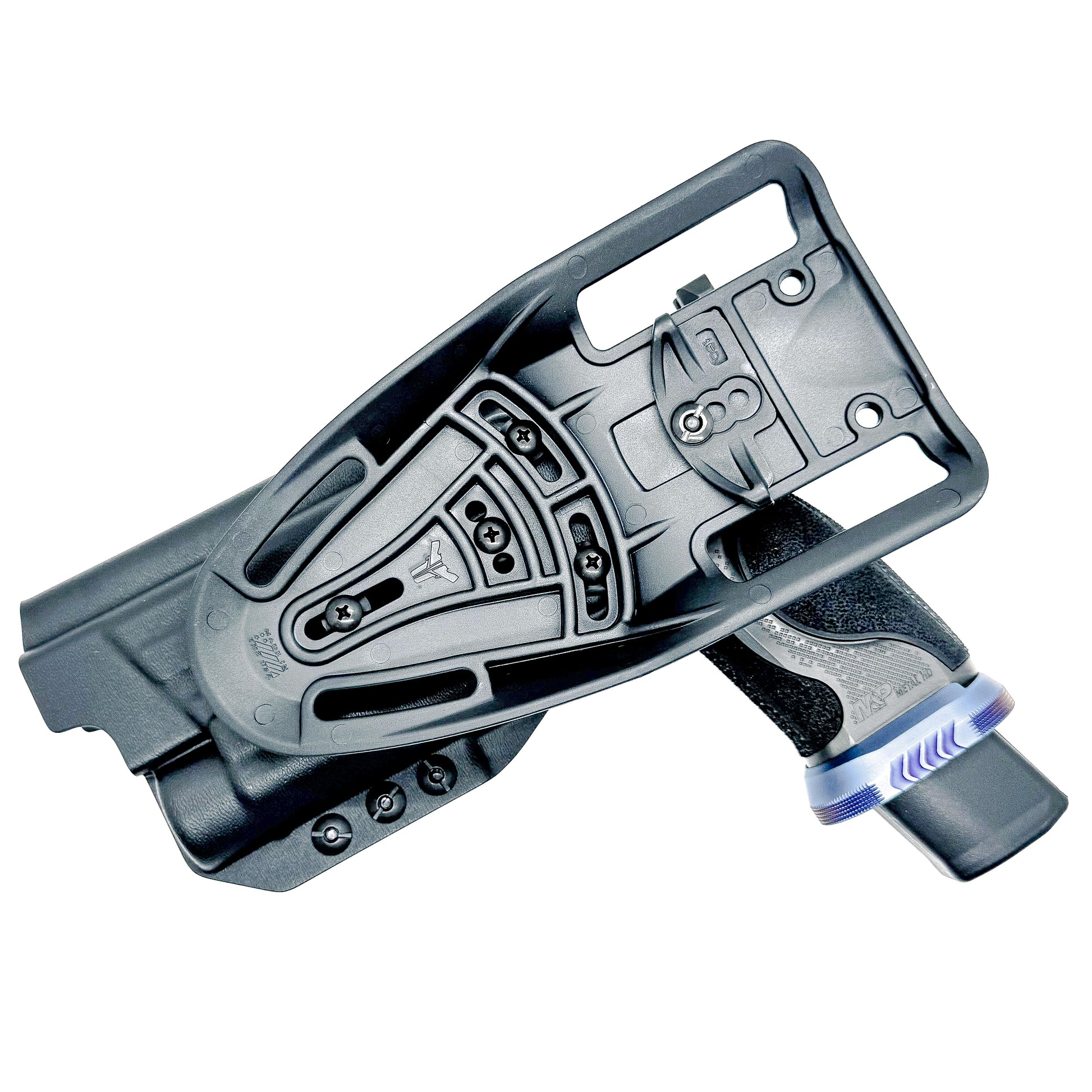Black Duty & competition holster for Smith & Wesson SPEC Series M&P 9 Metal M2.0 with TLR-1 HL-X. Made in the USA.