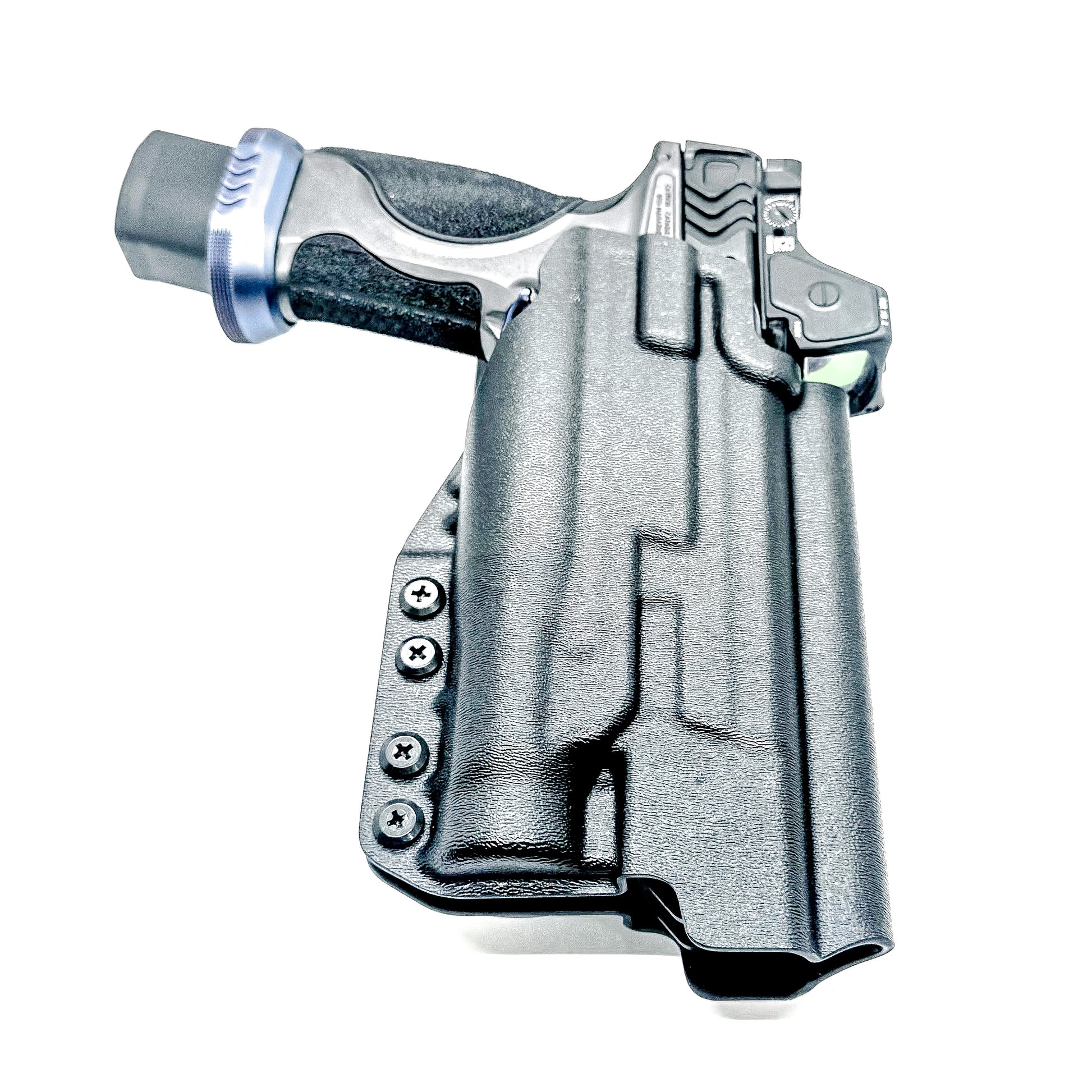 Black Outside Waistband Duty & Competition Holster for the Smith & Wesson SPEC Series M&P 9 Metal M2.0 & Streamlight TLR-1 HL with Duty Drop Attachment.