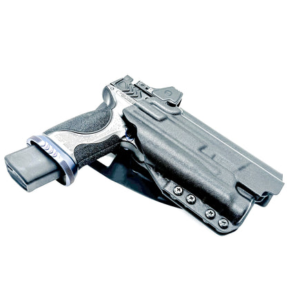 Black Outside Waistband Duty & Competition Holster for the Smith & Wesson SPEC Series M&P 9 Metal M2.0 & Streamlight TLR-1 HL with Duty Drop Attachment.