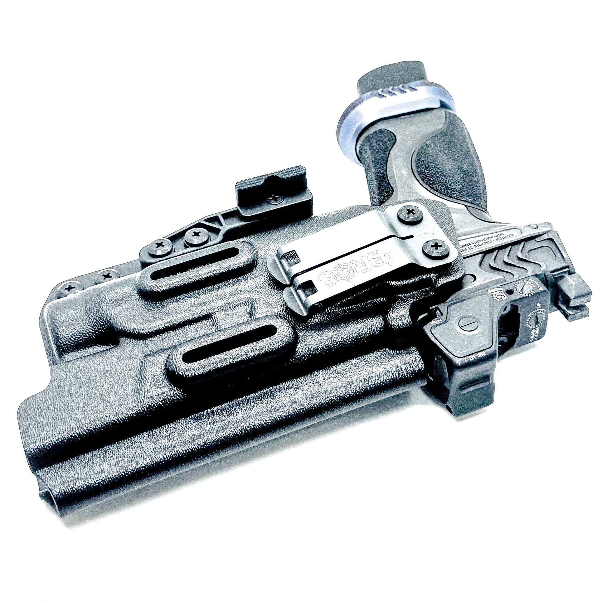 IWB AIWB Inside Waistband Holster for the Smith & Wesson SPEC Series M&P 9 Metal M2.0 with the TLR-1 HL in black with the DCC Monoblock and a modwing.