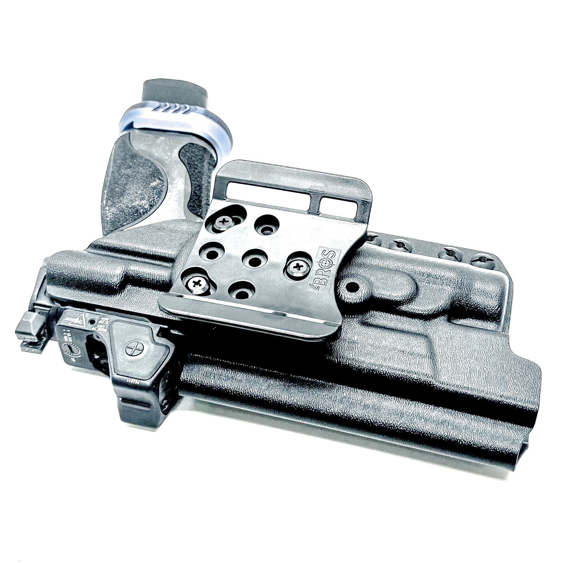 Black Outside Waistband OWB Holster for the Smith & Wesson SPEC Series M&P 9 Metal M2.0 & Streamlight TLR-1 HL with a Duty Drop Belt Attachment.