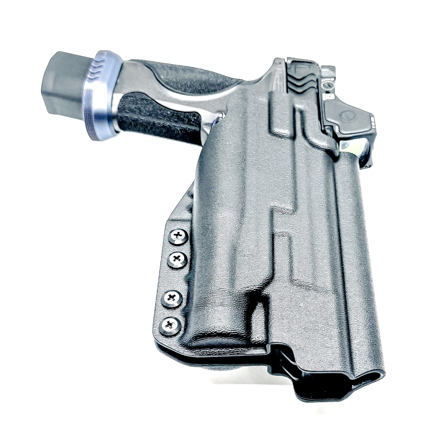 Black Outside Waistband OWB Holster for the Smith & Wesson SPEC Series M&P 9 Metal M2.0 & Streamlight TLR-1 HL with a Duty Drop Belt Attachment.