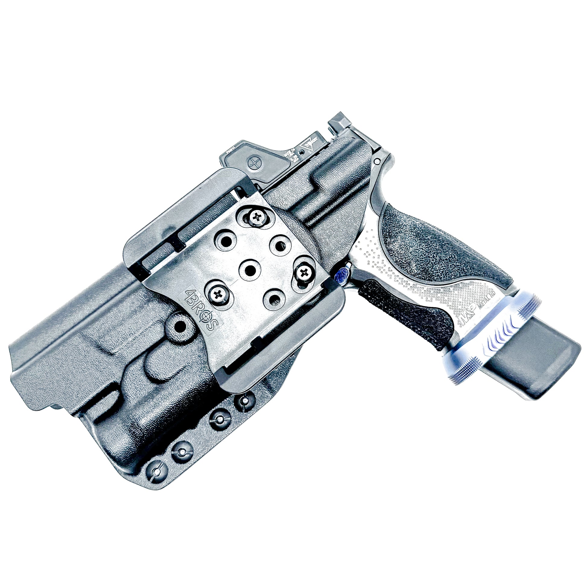 Black Outside Waistband OWB Holster for the Smith & Wesson SPEC Series M&P 9 Metal M2.0 & Streamlight TLR-1 HL with a Duty Drop Belt Attachment.