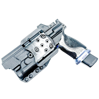 Black Outside Waistband OWB Holster for the Smith & Wesson SPEC Series M&P 9 Metal M2.0 & Streamlight TLR-1 HL with a Duty Drop Belt Attachment.