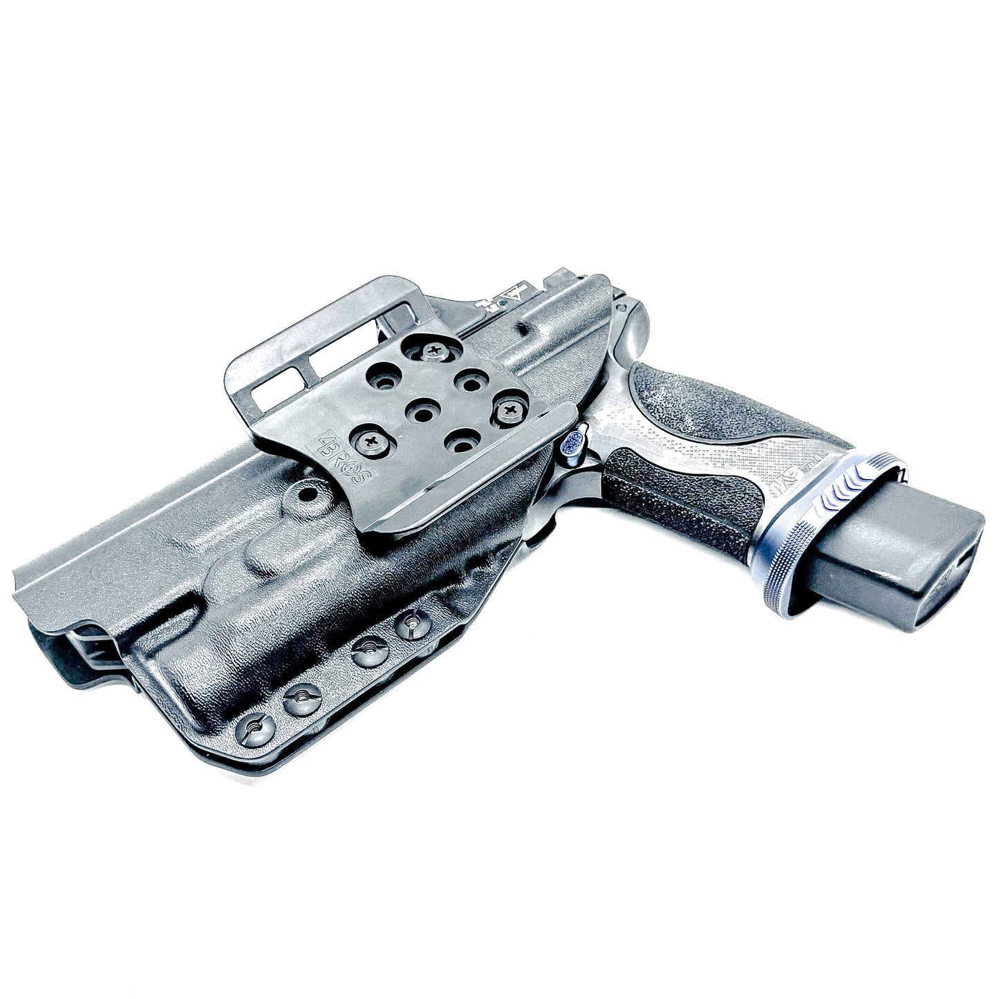 Black Outside Waistband OWB Holster for the Smith & Wesson SPEC Series M&P 9 Metal M2.0 & Streamlight TLR-1 HL with a Duty Drop Belt Attachment.