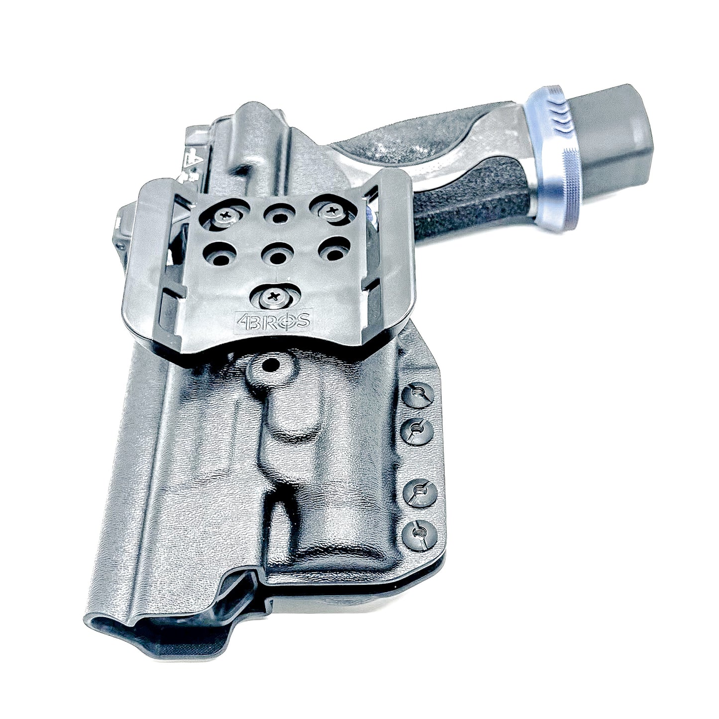 Black Outside Waistband OWB Holster for the Smith & Wesson SPEC Series M&P 9 Metal M2.0 & Streamlight TLR-1 HL with a Duty Drop Belt Attachment.