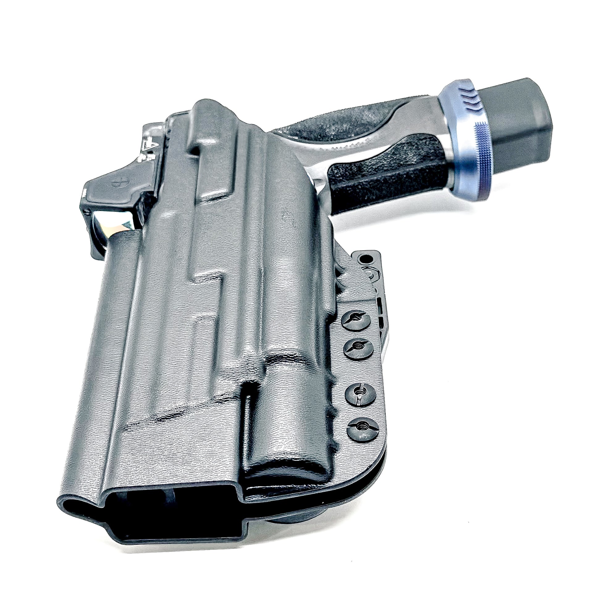 Inside Waistband Holster fits the Smith & Wesson SPEC Series M&P 9 Metal M2.0 & X300U in black with monoblock and modwing.