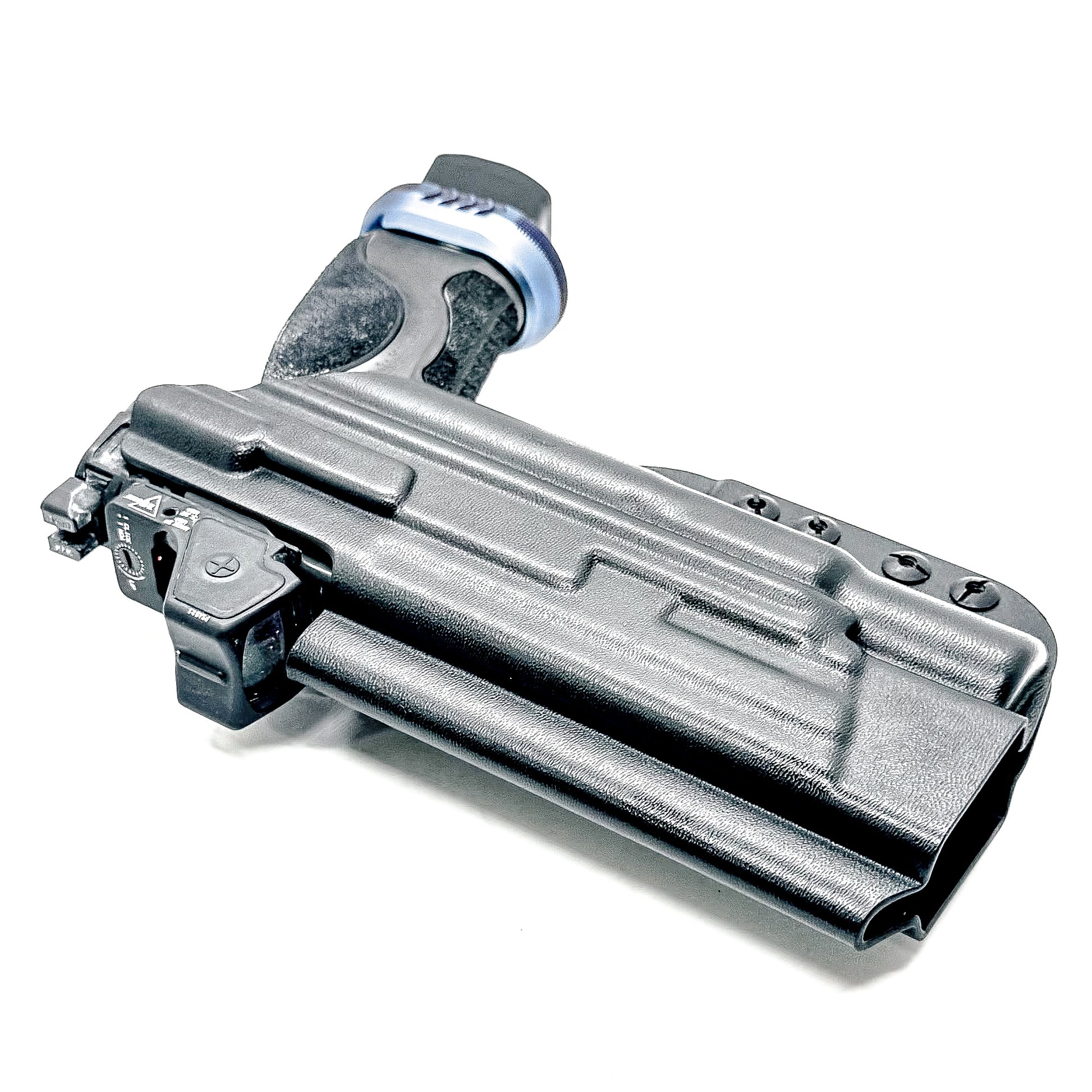 Inside Waistband Holster fits the Smith & Wesson SPEC Series M&P 9 Metal M2.0 & X300U in black with monoblock and modwing.